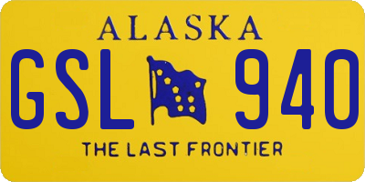 AK license plate GSL940