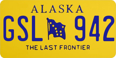 AK license plate GSL942