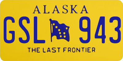 AK license plate GSL943
