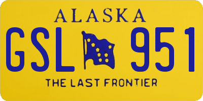 AK license plate GSL951