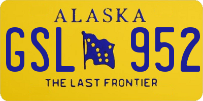 AK license plate GSL952