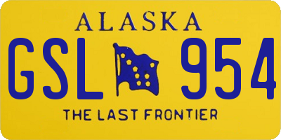 AK license plate GSL954