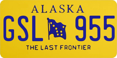 AK license plate GSL955