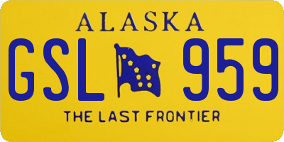 AK license plate GSL959