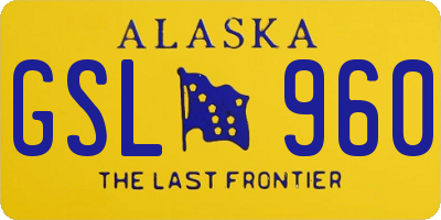 AK license plate GSL960