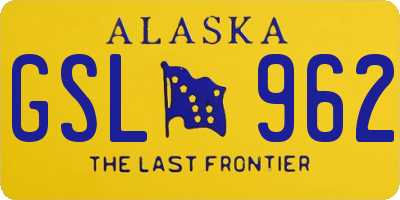 AK license plate GSL962