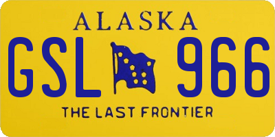 AK license plate GSL966