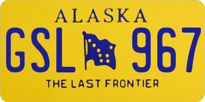 AK license plate GSL967