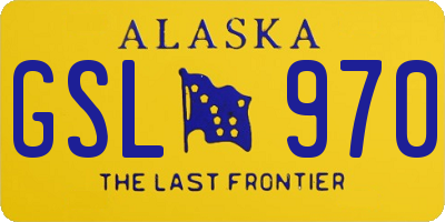 AK license plate GSL970