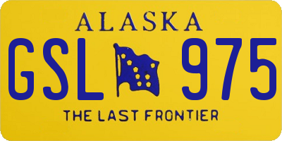 AK license plate GSL975