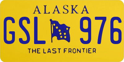 AK license plate GSL976
