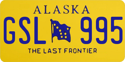 AK license plate GSL995