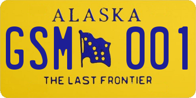 AK license plate GSM001