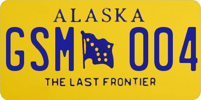 AK license plate GSM004