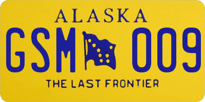 AK license plate GSM009