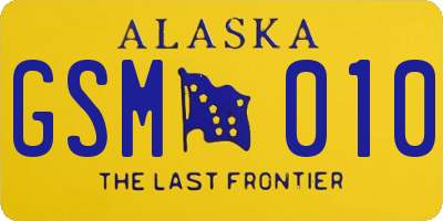 AK license plate GSM010