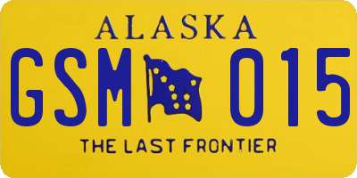 AK license plate GSM015