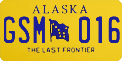 AK license plate GSM016