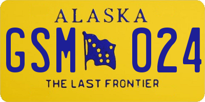 AK license plate GSM024