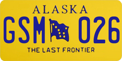AK license plate GSM026