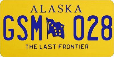 AK license plate GSM028