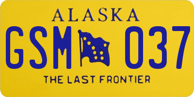AK license plate GSM037