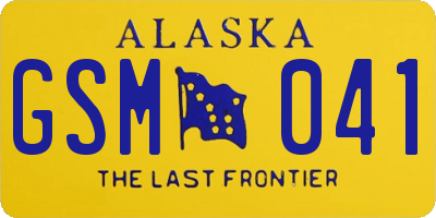 AK license plate GSM041