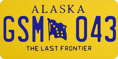 AK license plate GSM043