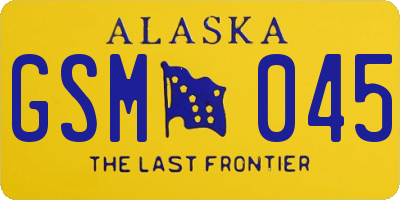 AK license plate GSM045