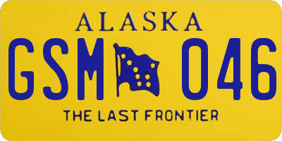 AK license plate GSM046