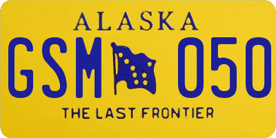 AK license plate GSM050