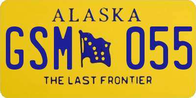 AK license plate GSM055