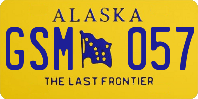 AK license plate GSM057