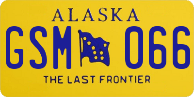 AK license plate GSM066