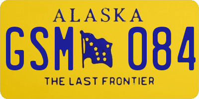 AK license plate GSM084