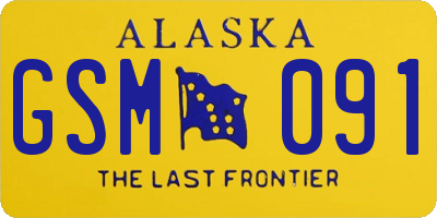 AK license plate GSM091