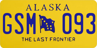 AK license plate GSM093