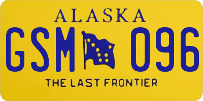 AK license plate GSM096
