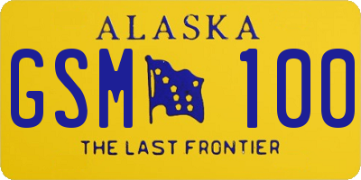 AK license plate GSM100