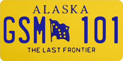 AK license plate GSM101