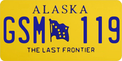 AK license plate GSM119