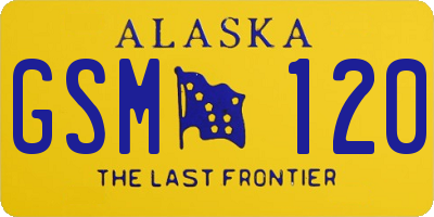AK license plate GSM120