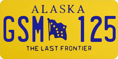 AK license plate GSM125