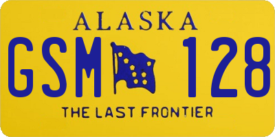 AK license plate GSM128