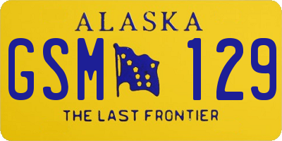 AK license plate GSM129