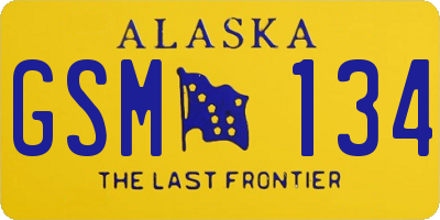 AK license plate GSM134