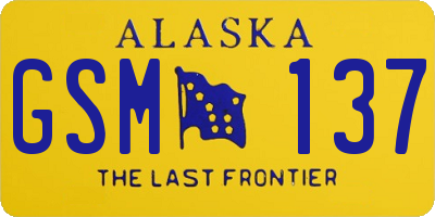 AK license plate GSM137