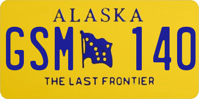 AK license plate GSM140