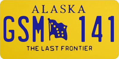 AK license plate GSM141