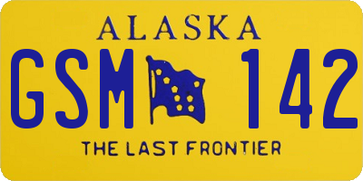 AK license plate GSM142